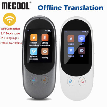 Portable Voice Translator Mini Pocket Real Time Multi Languages Offline Wifi Online Travel Tradutor Interpreter Machine