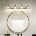 Modern Crystal Wall Lamp K9 LED Bathroom Make-up Mirror Light Bedroom Lamp Stainless Steel Cabinet Vanity Indoor Lighting