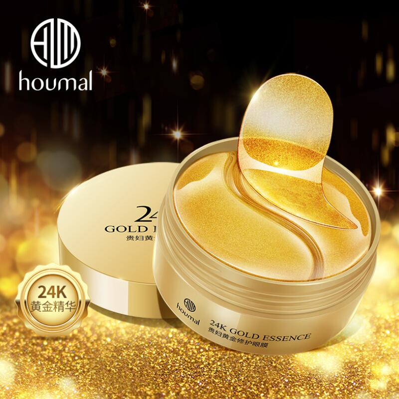 60pcs 24K Gold Essence Eye Mask Eye Bags Moisturizing Hydration Eye Patches Remove Wrinkle Eyes Skin Care