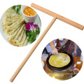 12*17cm Practical Wooden T-shaped Crepe Maker Pancake Batter Spreader Stick Tools Home Kitchen Accessories