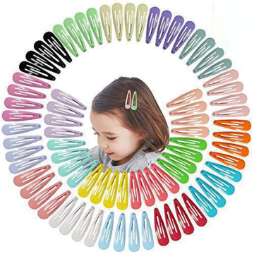 5cm Mix Solid Color Metal Hairgrip Girls Snap Hair Clips for Children Baby Hair Accessories Women Barrettes Clip Pins BCC05