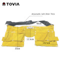 TOVIA Cow Leather Electrician Bag Waist Pouch Belt Storage Tool Bag Pocket Kit for Screwdriver Wrench Scissor Hand Tool