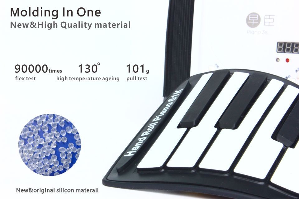 Soft Portable Roll Up Piano Midi Digital Controller Synthesizer 61 Electronic Organ 88 Keyboard Musical Instruments