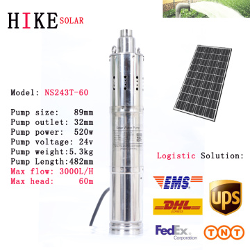 Hike solar equipment Screw motor build-in MPPT solar energy systems water pumping kit solar pump for drip irrigation NS243T-60