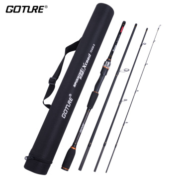 Goture Xceed Spinning Baitcasting Fishing Rods Carbon Fiber MH/H Power 1.98M-3.0M 4-Section Portable Travel Rod Lure Rod+Rod Bag