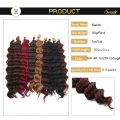 Saisity Ombre Braiding Hair Synthetic Dark Blonde Extensions Deep Wave Crochet Braids Hair Bundles Bug 80g/pack 1pc