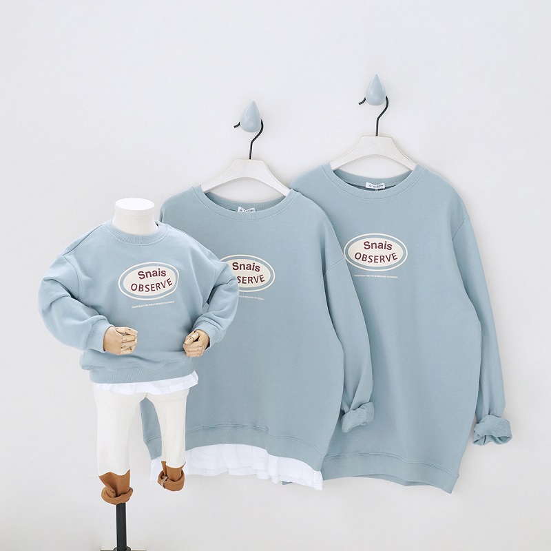 2020 Family Matching Outfits Sweaters Autumn Long Sleeve Shirts Cotton Mother Father Daughter Son Clothes Mom and Daughter Dress