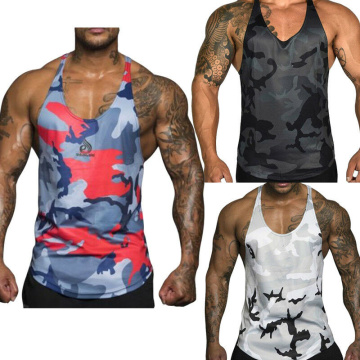 M-3XL Summer Men's Tank Top Fashion Camouflage Sleeveless Shirts Bodybuilding Gym Clothing Mens Fitness Stringer Vest XXXL XXL L