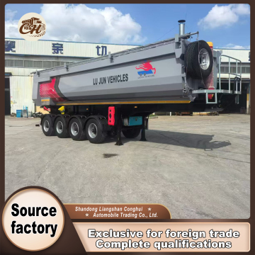 4axle U-shaped rear tipping dump trailer