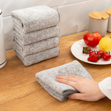 Bamboo Charcoal Dishcloth Household Absorbent Cleaning Cloth Microfiber Kitchen Non-stick Oil Towel Rag Kitchen Tools