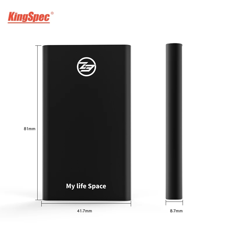 KingSpec Portable External SSD hard drive SSD 120GB SSD 240GB 500GB metal SSD hard drive 1TB hdd for laptop with Type C USB 3.1