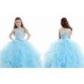 red pink Beaded orange red tiered ruffle custom-made ball gown junior girls pageant dresses LFG04