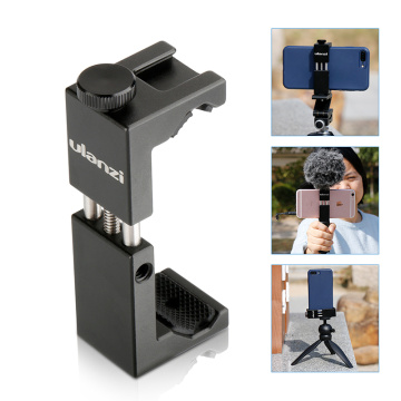 ULANZI Phone Holder Tripod Mount Adapter Monopod Clip Clamp Cold Shoe for iPhone 7 8 X XR XS Max Samsung S8 S9 S10 Plus Huawei