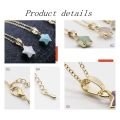 Natural crystal agate cut five pointed star Phnom Penh Pendant Necklace charming fresh and exquisite women