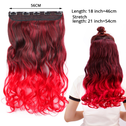 5 Clips Body Wave Synthetic Clip In Hairpiece Supplier, Supply Various 5 Clips Body Wave Synthetic Clip In Hairpiece of High Quality