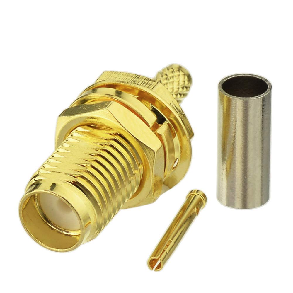 SMA Female Bulkhead Crimp Connector