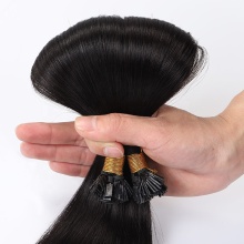 Wholesale Pre Bonded Keratin Hair Extensions Virgin 100% Human Hair Flat Tip Remy Hair Braids Extension Machine