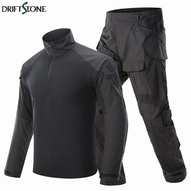 Camouflage BDU Army Combat Suit Men Tactical Military Uniform Clothing Sets Waterproof Cargo Pants Long Sleeve T-shirts