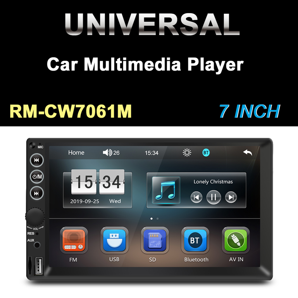 2021 Upgrade 2 DIN Car Radio 7 inch Touch Screen Display Car Multimedia Player Bluetooth TF U Disk AUX-in FM Radio Auto Stereo
