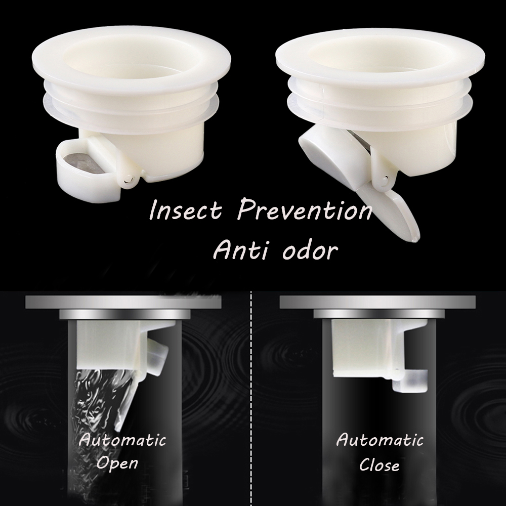 Kitchen White Bathtub Plug for Bath Shower Floor Drain for Sink Strainer Bathroom Trap Siphon Plug Anti Odor Sink Cork Accessory