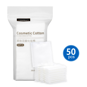 50Pcs/ Set Organic Cotton Pads Facial Cut Cleansing Makeup Puff Cosmetic Makeup Remover Wipes Face Wash Cotton Pads Health Care