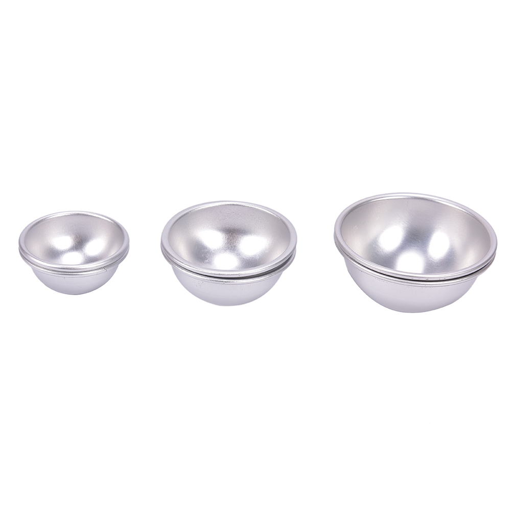 3D Ball Sphere Shape Bath Bombs Metal Aluminum Alloy Bath Bomb Mold DIY Bathing Tool Accessories Creative Mold 2Pcs