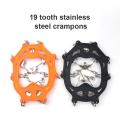 19Teeth Outdoor Climbing Snow Crampons Non-slip Walk Ice Claws Antiskid Ice Gripper Hiking Snowshoes Shoe Cover Climbing Tools