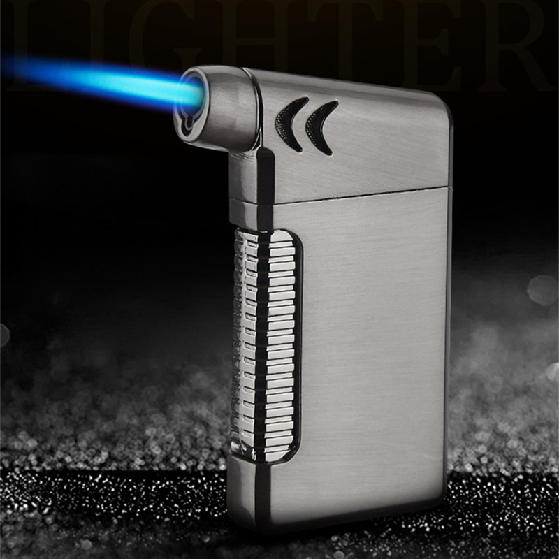 New Compact Butane Jet Lighter Torch Turbo Lighter Fire Windproof Spray Gun Metal Pipe Cigar Lighter 1300 C NO GAS