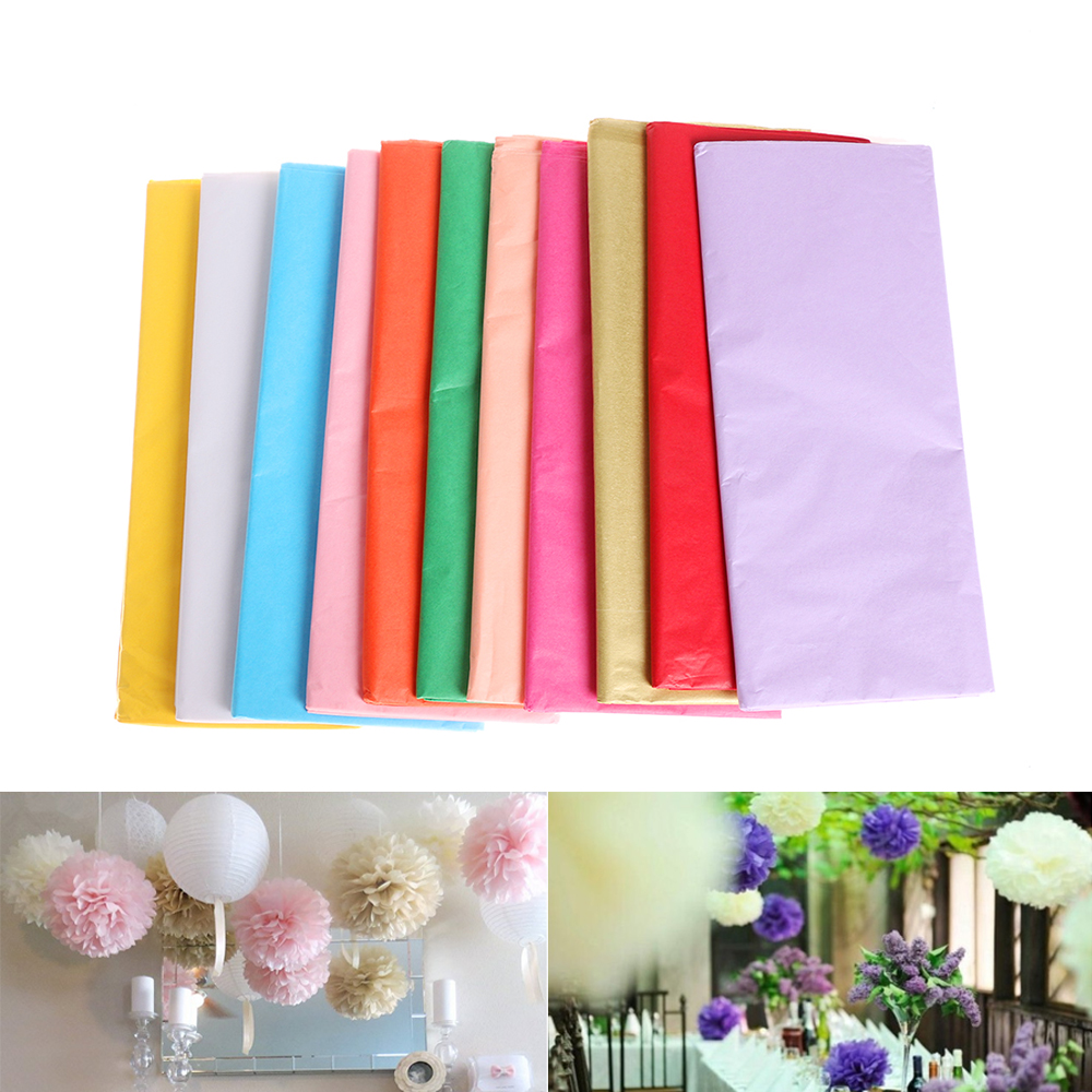 10pcs/bag 50x66cm Gift Packaging Craft Tissue Paper Flower Wrapping Paper Paper Roll Wine Shirt Shoes Clothing Wrapping Packing