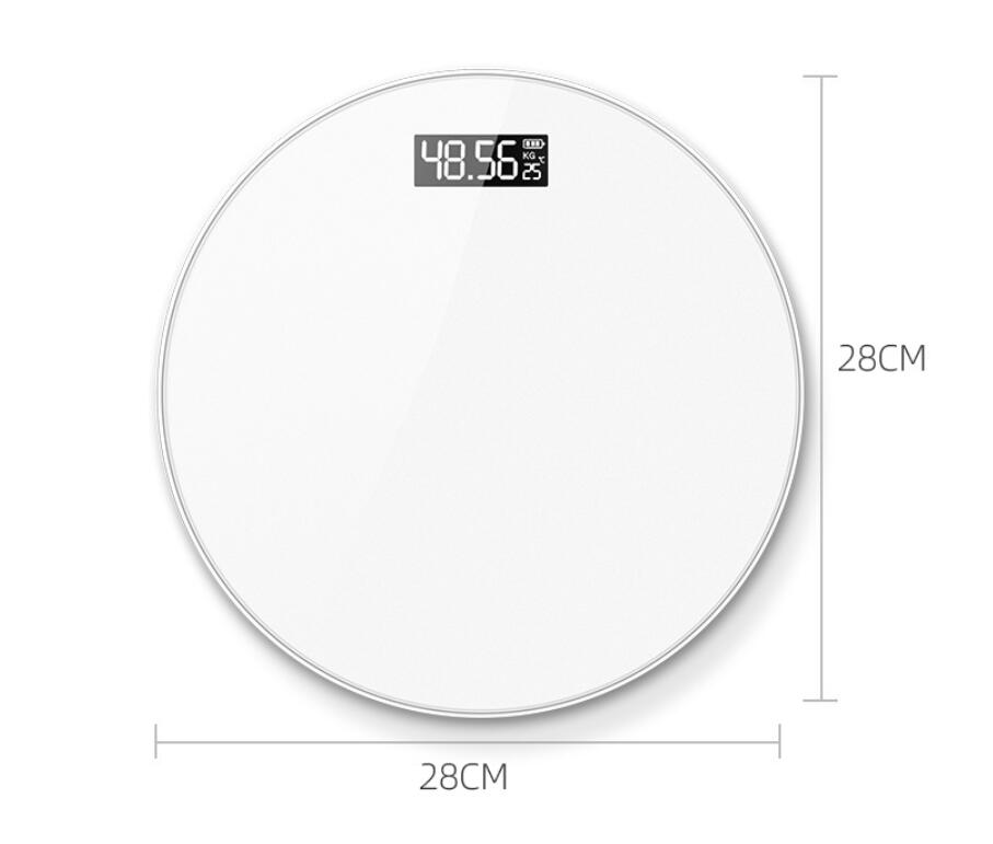 Round Body Index Electronic Smart Weighing Scales Bathroom Body Scale Digital Human Weight White Mi Scales Floor Lcd Display