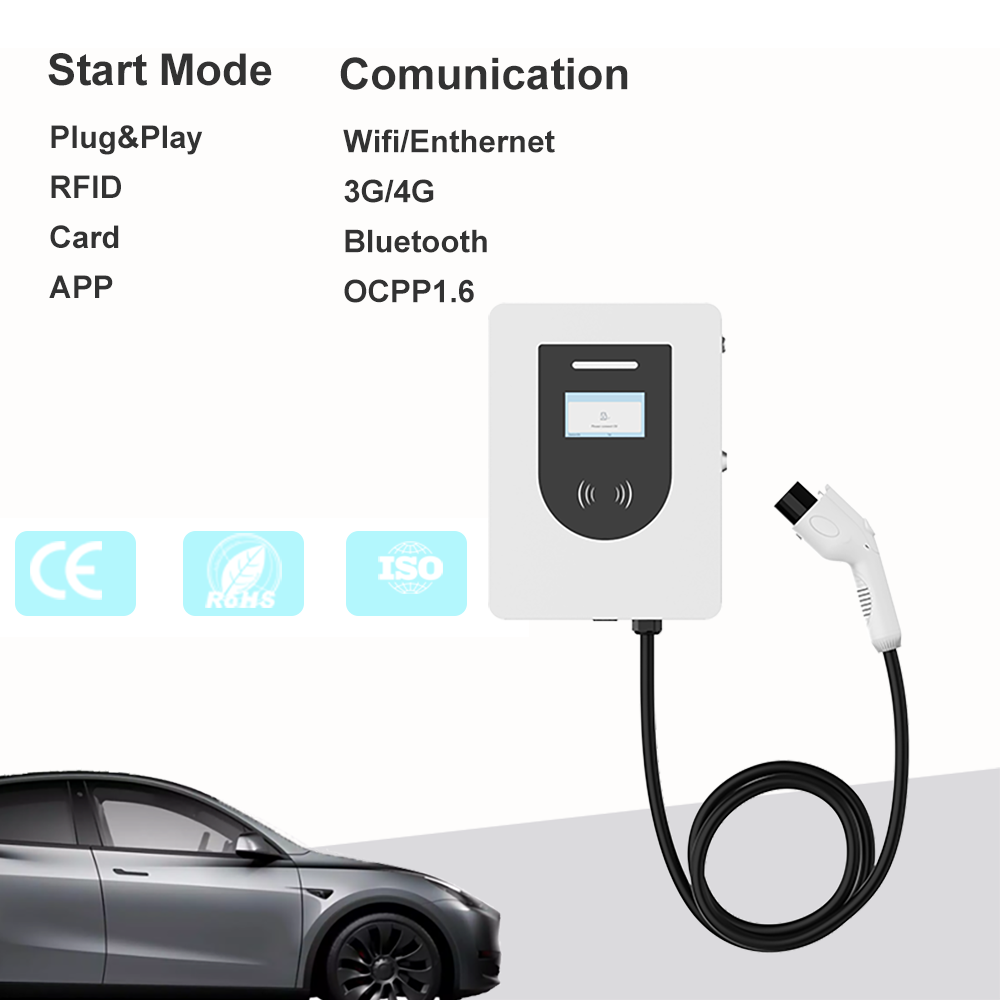 11kW AC Wall Mounted Car Charger Type 2
