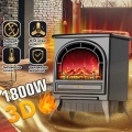1800W 220V Electric Fireplace Heater 3D Simulation Fires Electric Fireplace Heater Vertical Heater's Household Office Home