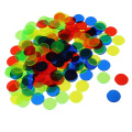 100pcs Plastic Bingo Chips Circle Board Game Accessories Tokens Coins Party Club Family Games Supplies, 5 Color to Choose
