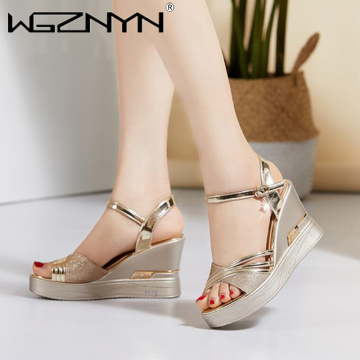 Women Sandals Summer Fashion Outdoor Wedge Sandals Open Toe Fish Head Fashion Platform High Heels Women Shoes Zapatos De Mujer