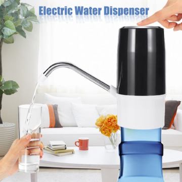 Warmtoo USB Rechargeable Electric Water Pump Stainless Steel Hard Pipe Water Dispenser Food Grade Silicone Drinking Water Bottle