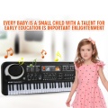 61 Keys Electric Piano Digital Electronic Piano 61 Keyboard with Organ Microphone Set Musical Instrument Children's Gifts