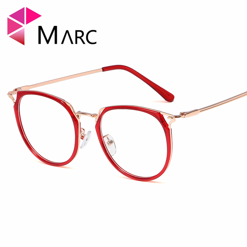 MARC Fashion Women Trendy Metal Frames Myopia Optical Lens Glasses Eyeglasses Men Classic Eyewear Clear Lenses Spectacles 95568