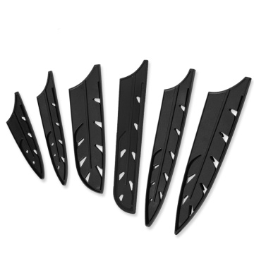 AINZUO 6 Pcs Black Plastic Kitchen Knife Blade Protector Knife Cover Set For 3.5 5 7 8 8 8 inches Knife Kitchen Accessories