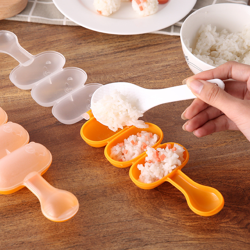 2pcs/set Convenient Onigiri Rice Ball Maker With Rice Scoop Sushi Tools BPA Free Kitchen Baby Kids Food Cooker Rice Shaker Ball