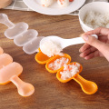 2pcs/set Convenient Onigiri Rice Ball Maker With Rice Scoop Sushi Tools BPA Free Kitchen Baby Kids Food Cooker Rice Shaker Ball