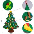 32pcs 3ft DIY Felt Christmas Tree Set - Xmas Decorations Wall Hanging Ornaments Kids Gifts Party Supplies New Year Gifts