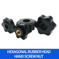 10/5 PCS M4 M5 M6 M8 M10 Plum Hand Tighten Nuts Handle Thread Star Mechanical Black Thumb Nuts Clamping Knob Manual Nuts