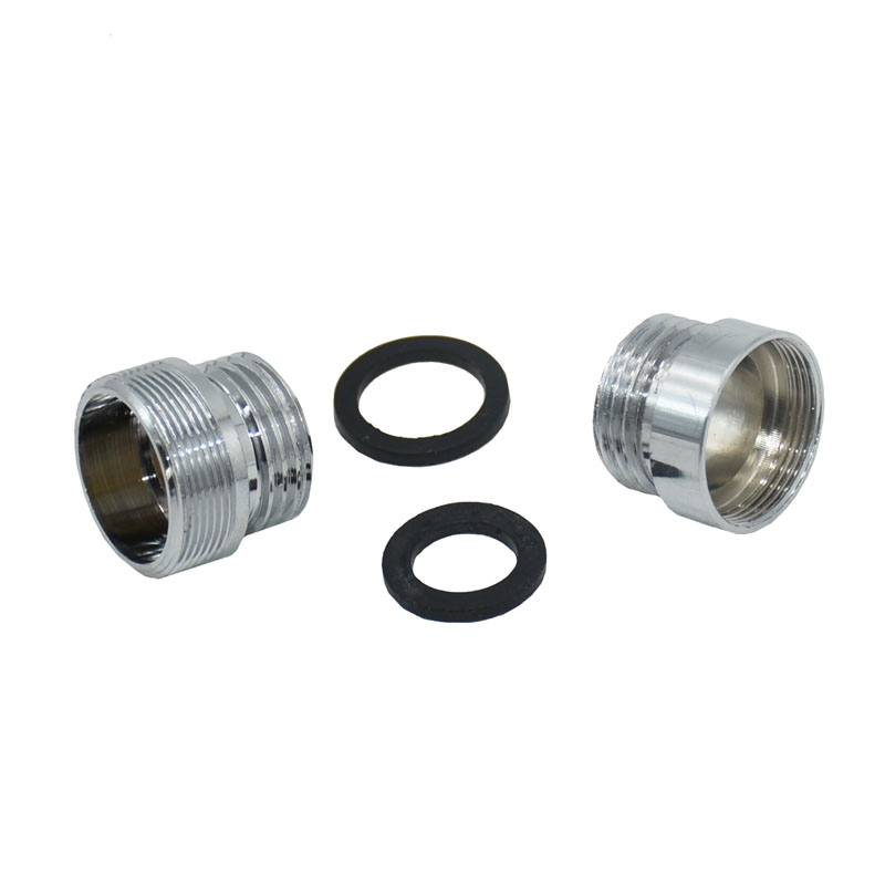 Silver Male 1/2 to M22 Female Faucet connector Brass 1/2 to M24 male faucet Thread connector copper fittings 1pcs