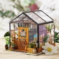 Robotime Wooden Dollhouse Kits DIY Dollhouse Miniature with Doll House Furniture Girl's Gift Best Collection for Dropshipping