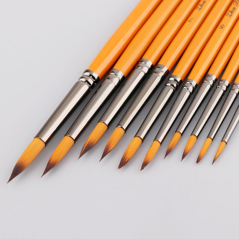 Fine Hand Painted Thin Pen Art Supplies Drawing Point Tip Watercolor Nylon Brush Acrylic Oil Painting Craft