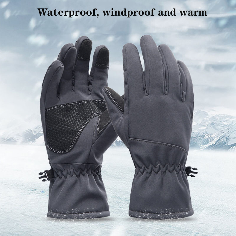 Antiskid Wear Resistant Riding Ski Gloves Mountain Skiing Snowmobile Waterproof Snow Motorcycle Gloves Windproof Tactical Gloves