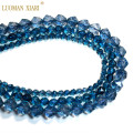 Wholesale AAA Faceted Dark Blue Crystal Round Natural Stone Beads Quartz For Jewelry Making DIY Bracelet Necklace 6/8/10 mm