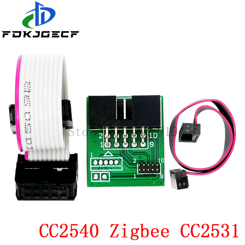 Zigbee Emulator CC-Debugger USB Programmer CC2540 CC2531 Sniffer with antenna Bluetooth Module Connector Downloader Cable