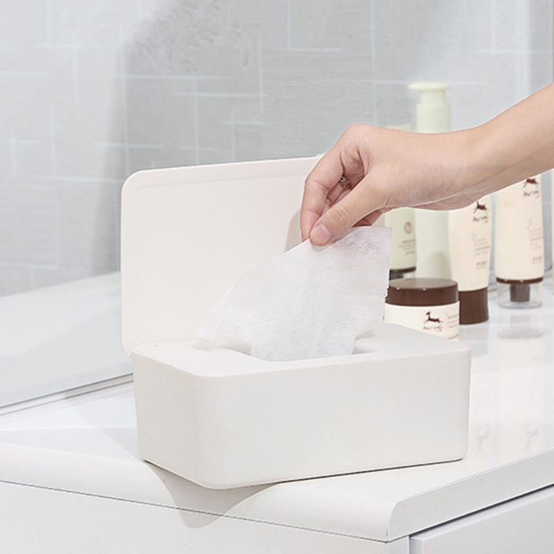Wet Tissue Box Desktop Seal Baby Wipes Paper Dispenser Napkin Storage Holder Lid