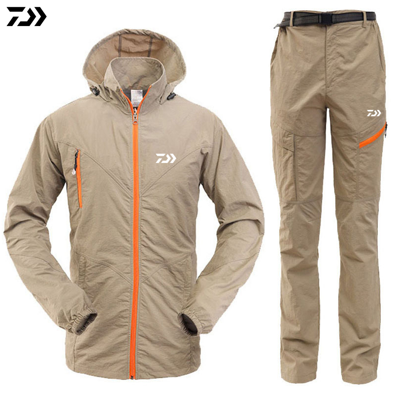 Daiwa Jacket Breathable Fishing Clothing Waterproof Sun UV Protection Outdoor Fishing Wear Pants Fishing Suit Men Fishing Jacket